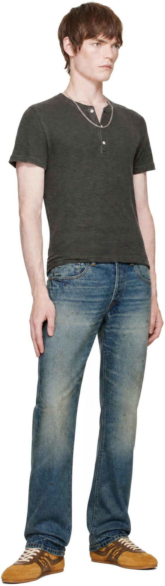 RRL Blue Slim Boot Selvedge Jeans