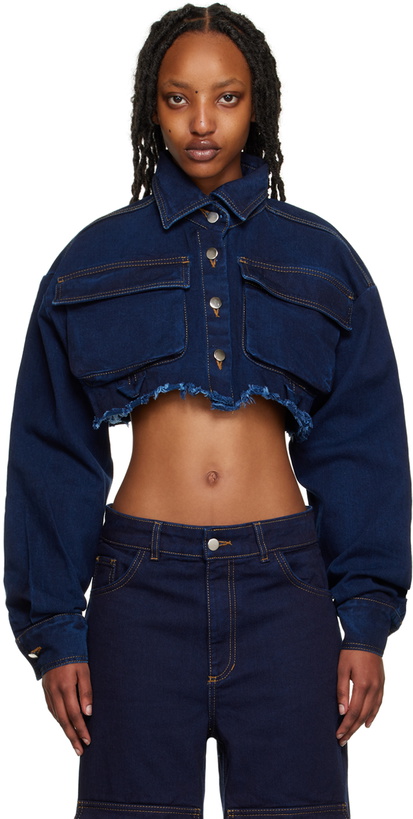 Photo: Lado Bokuchava Blue Cropped Denim Jacket