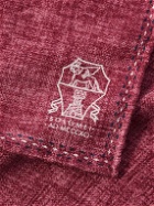 Brunello Cucinelli - Logo-Print Silk Pocket Square