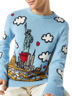 MC2 Saint Barth Woman Crewneck Sweater With New York Postcard