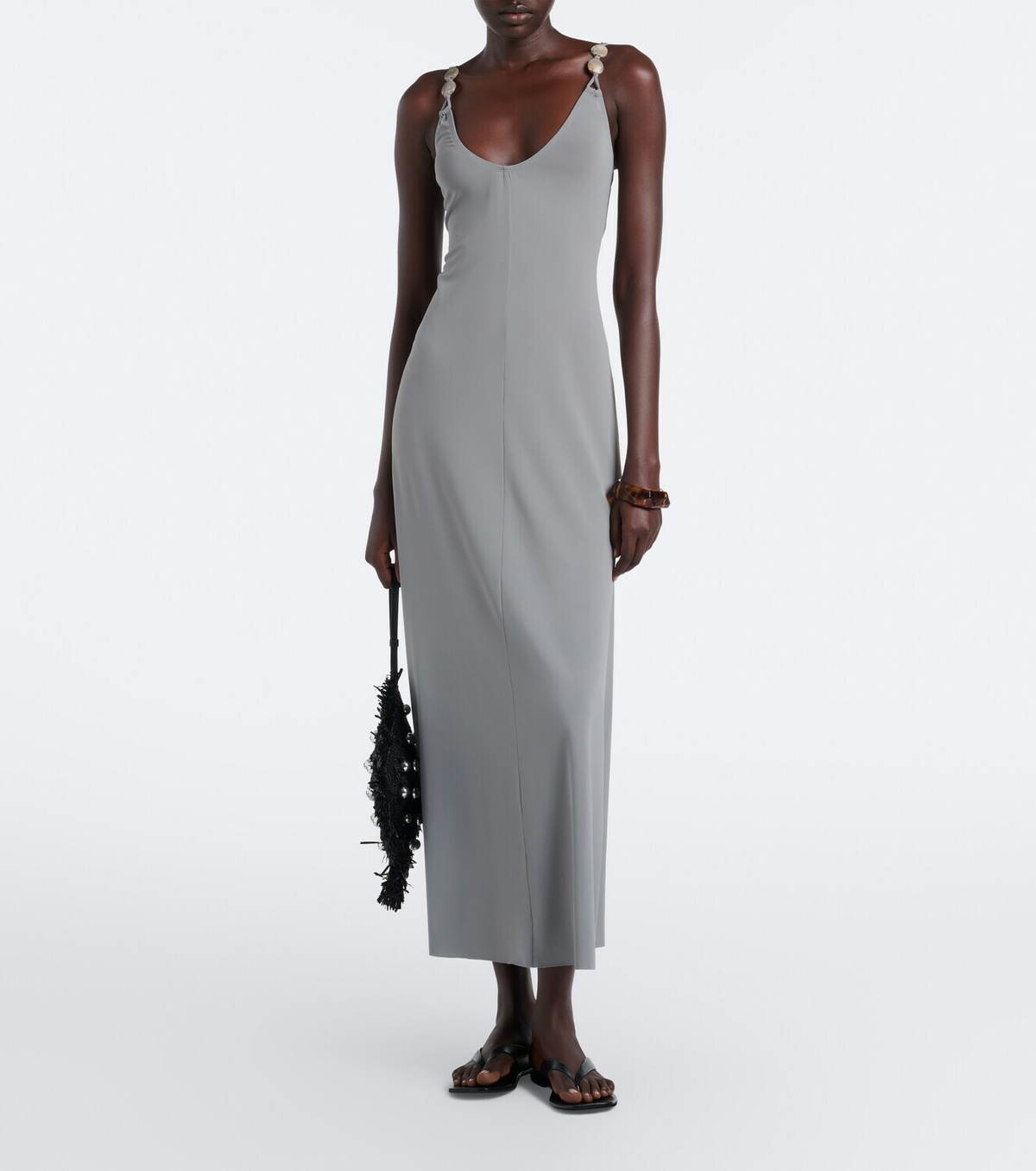 Eres Sculpturale embellished jersey maxi dress