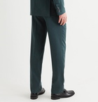 Brioni - Slim-Fit Silk-Twill Suit Trousers - Blue