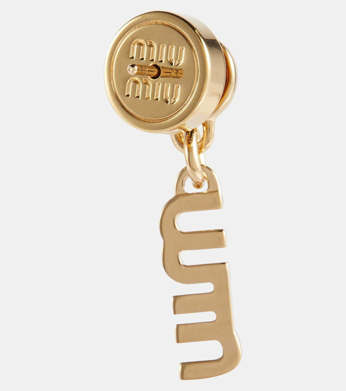 Miu Miu Logo drop earrings