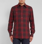 TOM FORD - Slim-Fit Checked Cotton Shirt - Men - Red