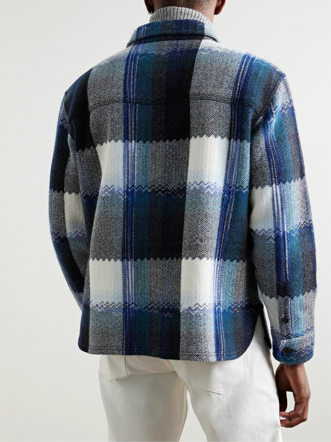 Missoni - Checked Wool Overshirt - Blue