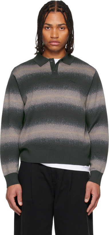 Photo: Dime Black & Brown Striped Rugby Sweater