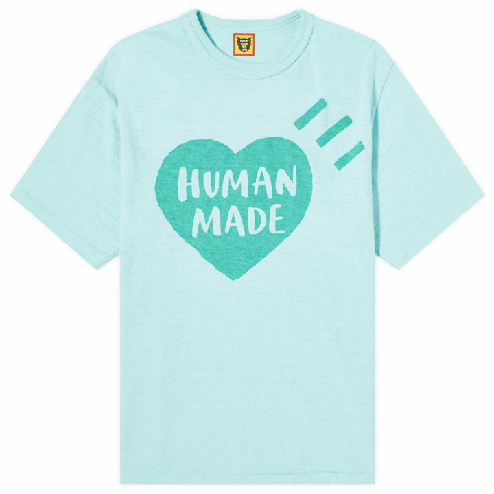 Photo: Human Made Men's Garment Dyed Big Heart T-Shirt in Green