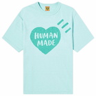 Human Made Men's Garment Dyed Big Heart T-Shirt in Green