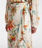Etro Floral wrap skirt