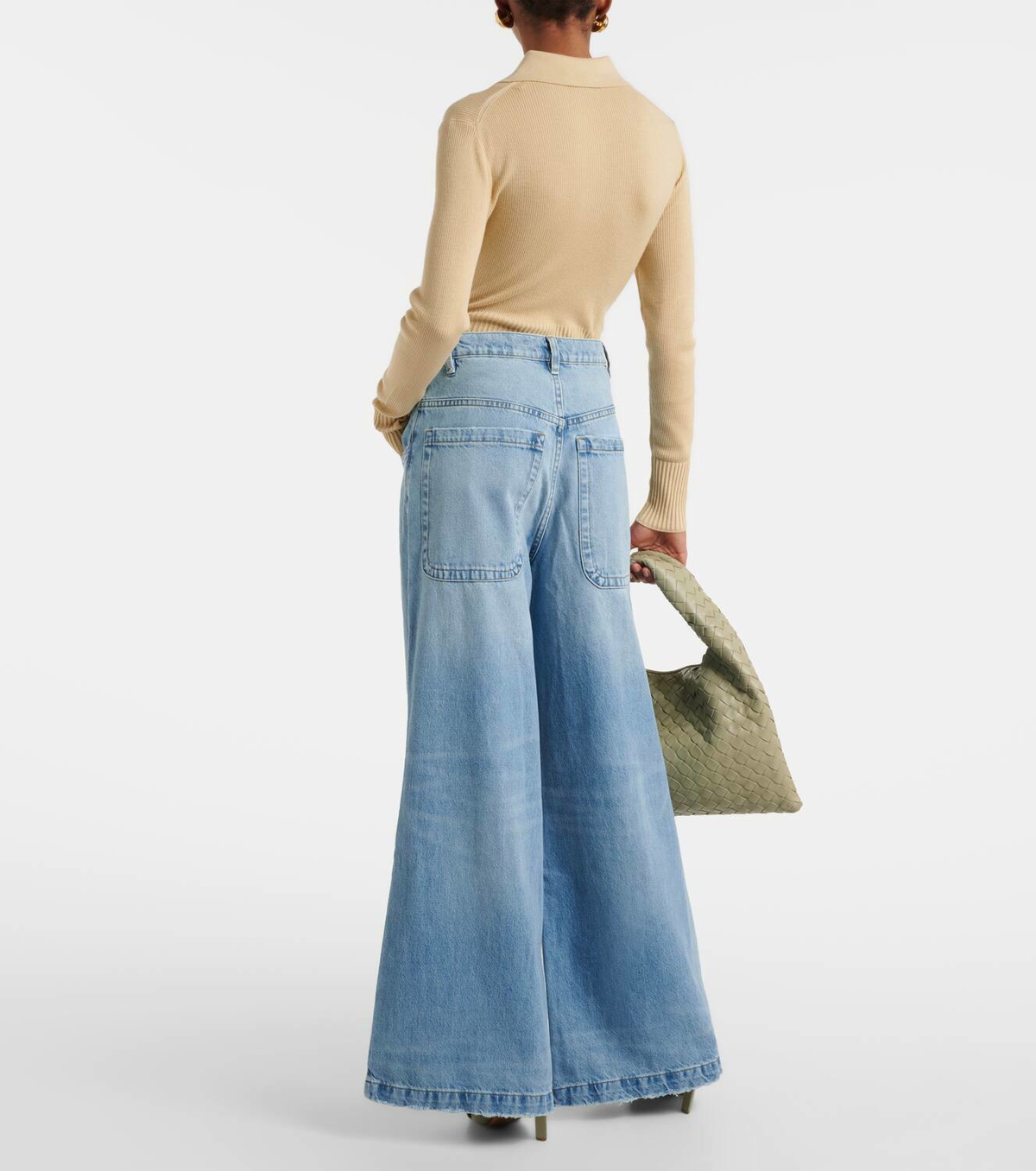 Frame The Skater high-rise wide-leg jeans Frame Denim