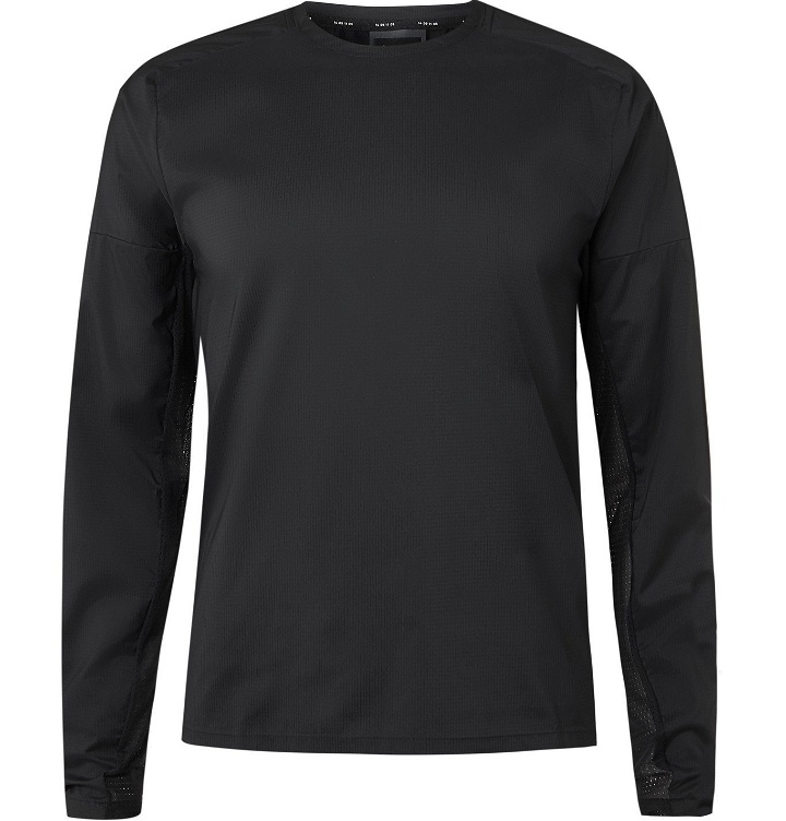 Photo: Nike Running - Tech Pack Perforated Stretch-Jersey T-Shirt - Black