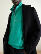 Auralee - Silk-Fleece Half-Zip Sweatshirt - Green
