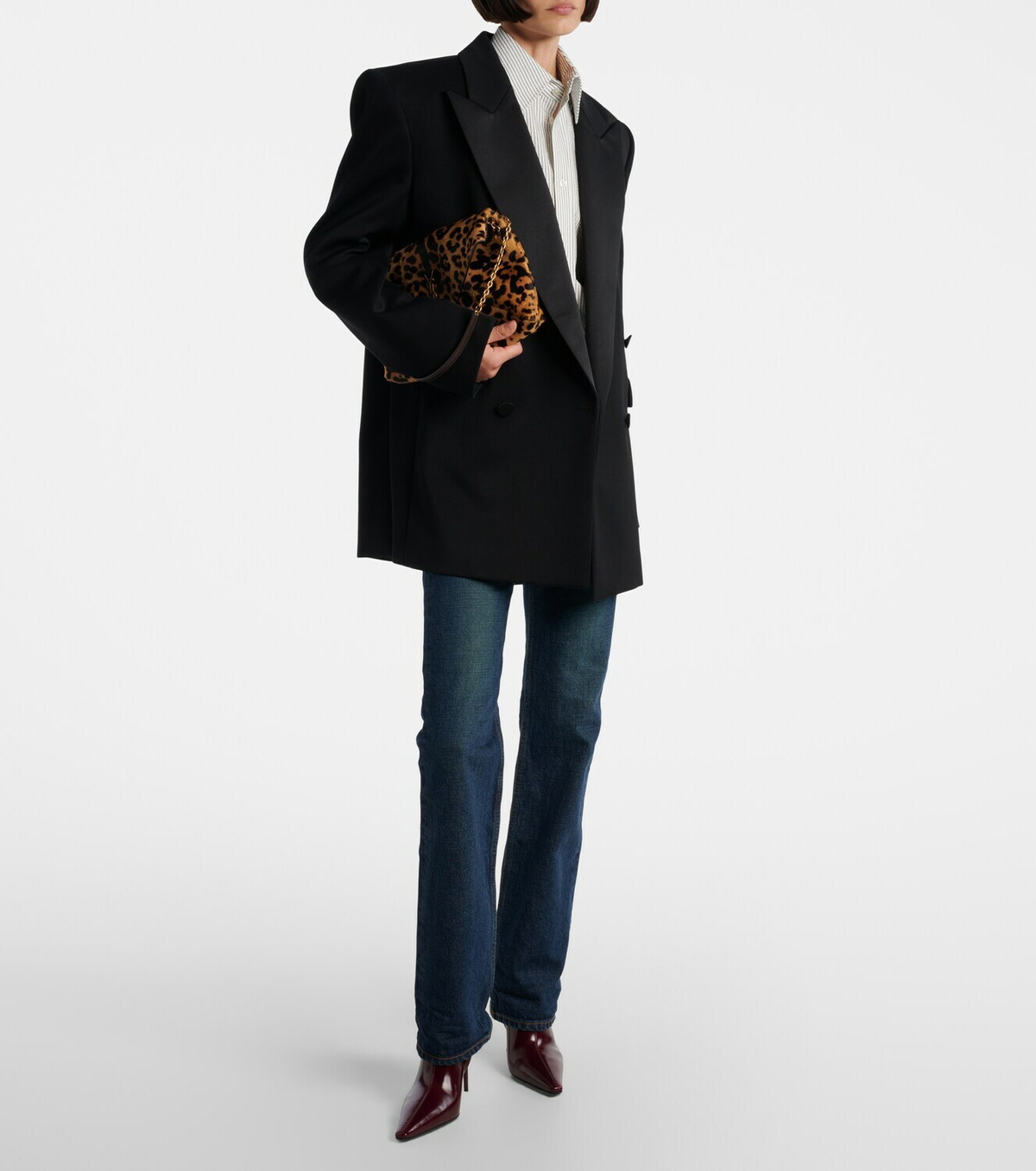 Saint Laurent Ashley 90 leather ankle boots