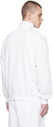 Hugo White Relaxed-Fit Sweatshirt