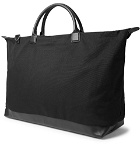 WANT LES ESSENTIELS - Hartsfield Leather-Trimmed Organic Cotton-Canvas Holdall - Men - Black