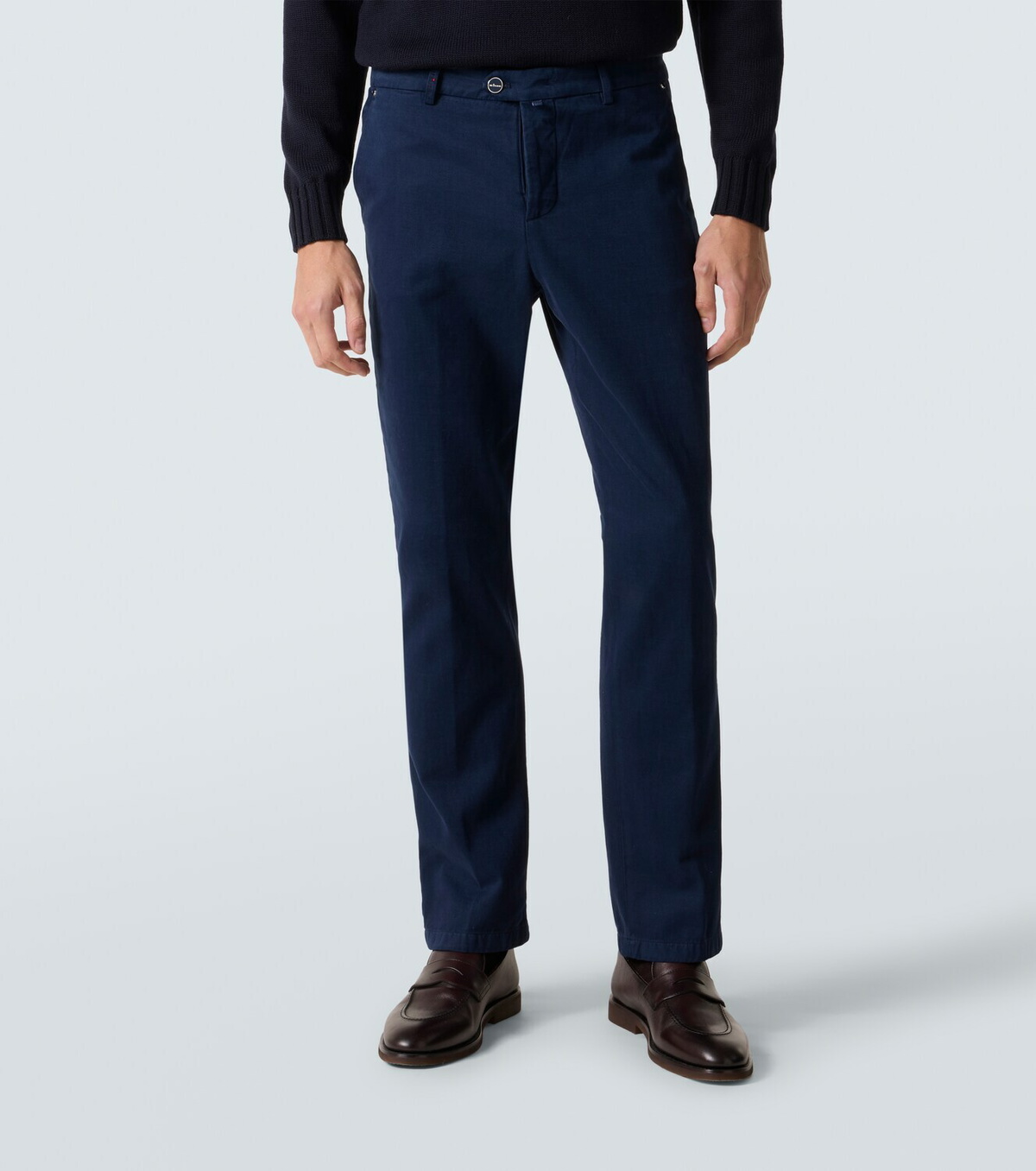 Kiton Cotton and cashmere chinos