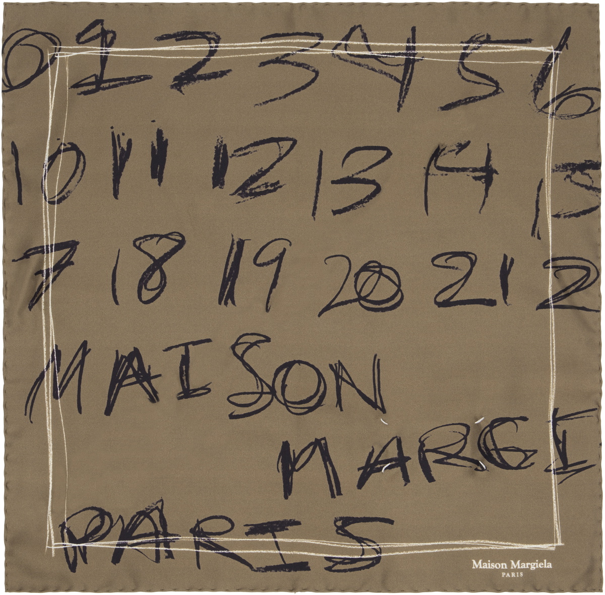 Maison Margiela Khaki Foulard Scarf