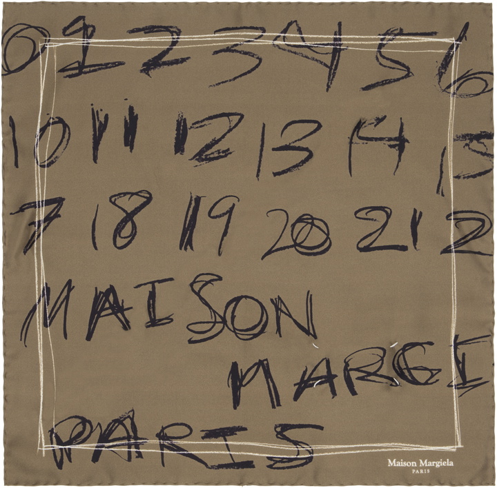 Photo: Maison Margiela Khaki Foulard Scarf