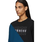 Givenchy Blue Diagonal Colorblock Sweatshirt