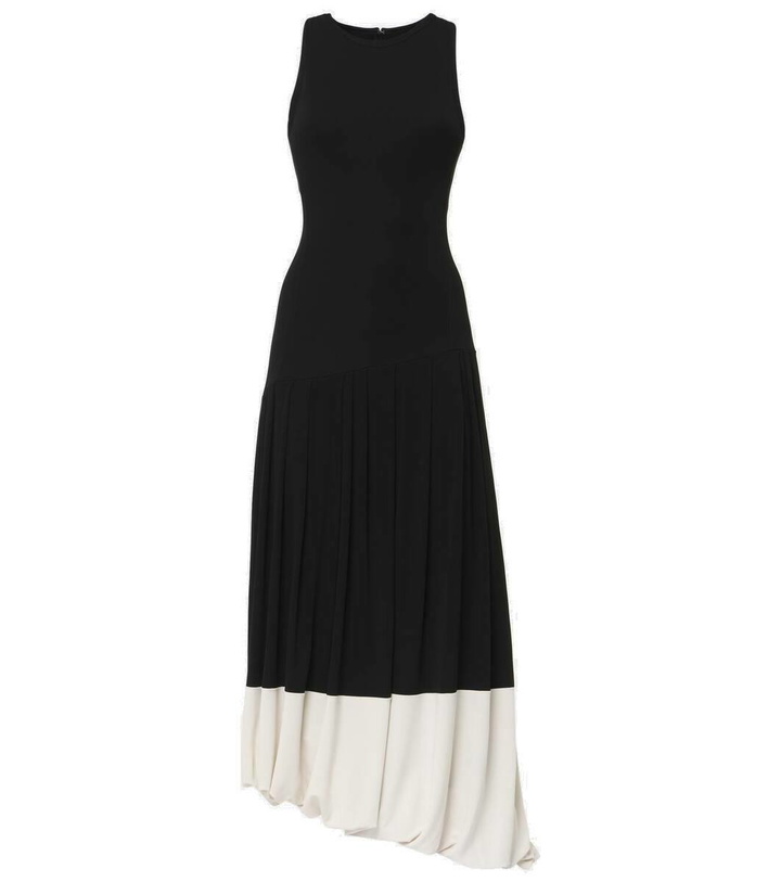 Photo: Victoria Beckham Colorblocked jersey midi dress