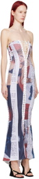 Sinead Gorey White Lace-Up Maxi Dress
