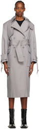 Han Kjobenhavn Gray Oversized Trench Coat