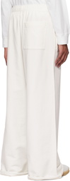 MM6 Maison Margiela White Newspaper Print Sweatpants