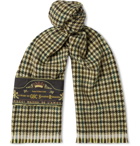 Gucci - Embellished Fringed Houndstooth Wool and Cashmere-Blend Scarf - Yellow