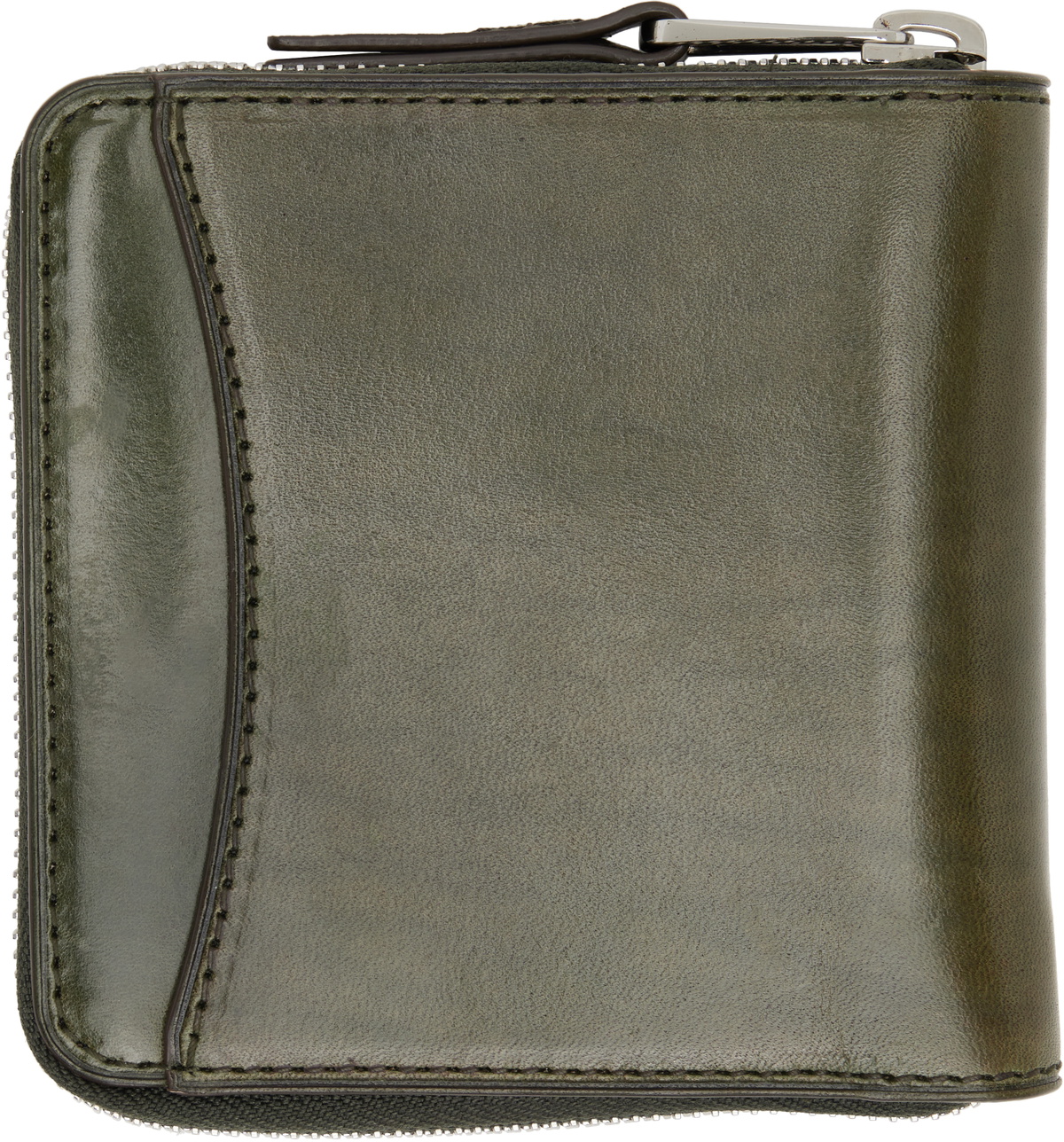 LEMAIRE Green Patina Zip Compact Bi Fold Wallet Lemaire