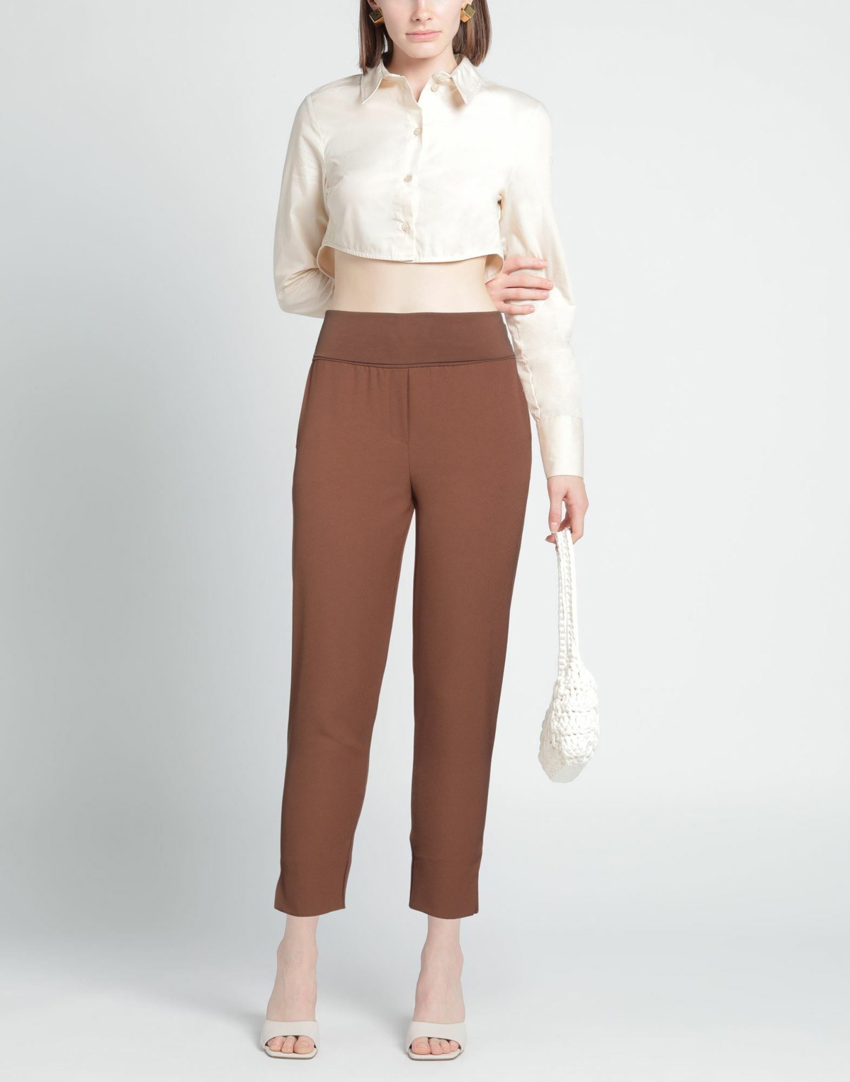Manila Grace Womens Pants Camel