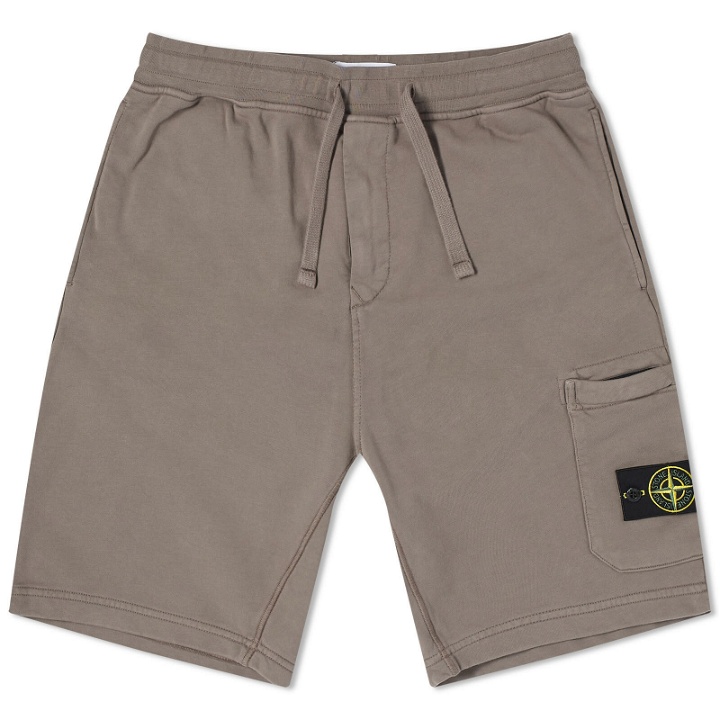 Photo: Stone Island Men's Garment Dyed Sweat Shorts in Dove Grey