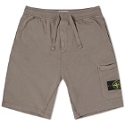 Stone Island Men's Garment Dyed Sweat Shorts in Dove Grey