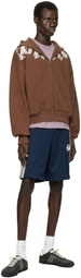 Palm Angels Navy Palm Tree Track Shorts
