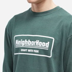 Neighborhood Men's Long Sleeve Sufur Dye T-Shirt in Green