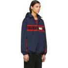 Gucci Navy and Red Technical Waterproof Jacket