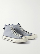 Converse - Chuck 70 Striped Canvas High-Top Sneakers - Blue