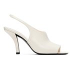 TOTEME Off-White Contour Naplack Slingback Heeled Sandals