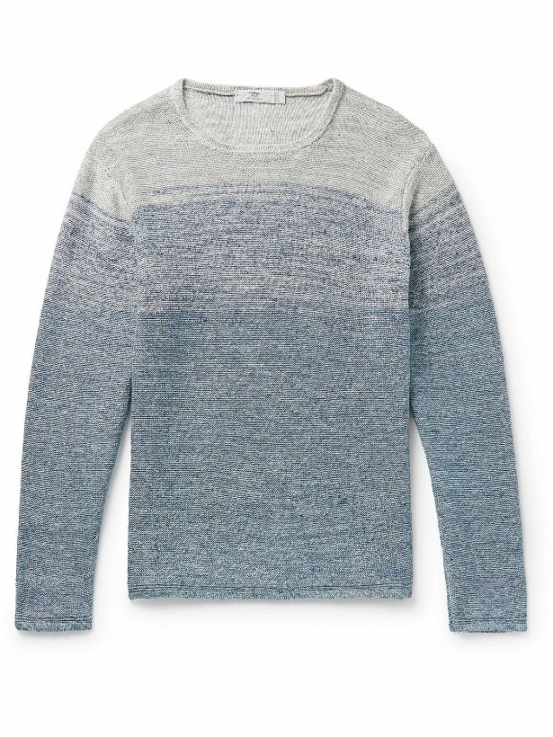 Photo: Inis Meáin - Ombré Linen Sweater - Blue