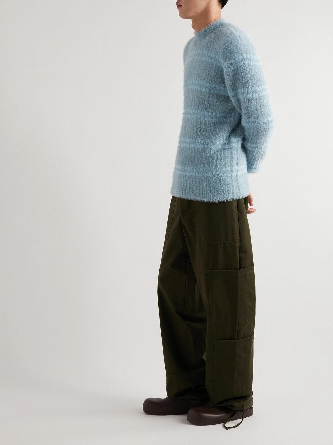 Jacquemus - Striped Ribbed-Knit Sweater - Blue Jacquemus