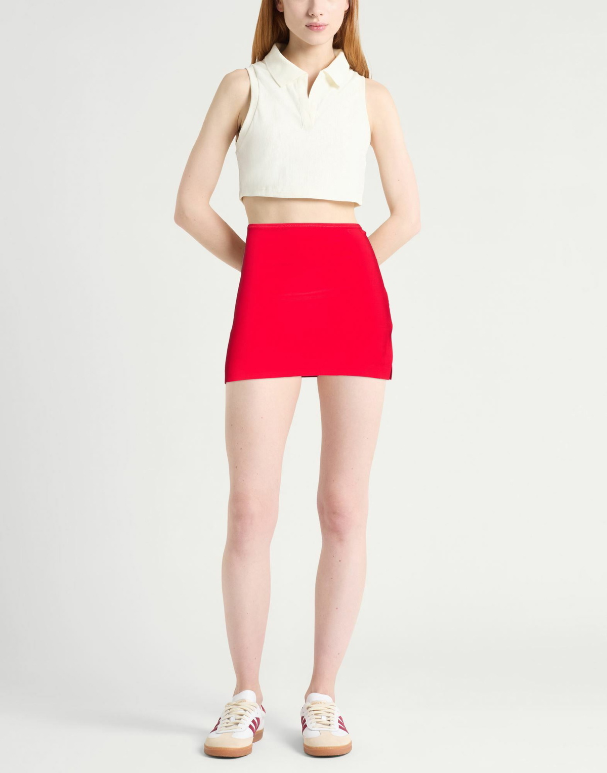 Norma Kamali Womens Mini skirt in Red