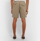 Hartford - Cotton-Twill Drawstring Shorts - Brown