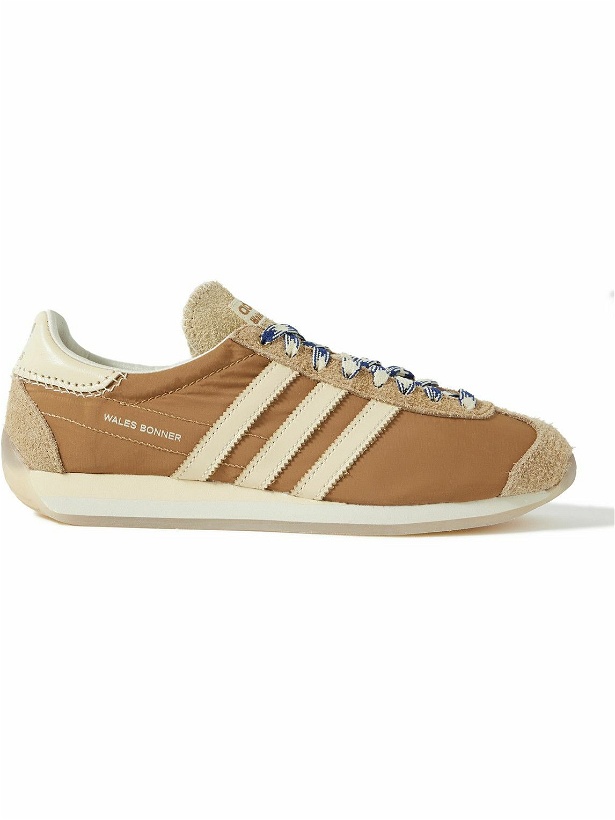 Photo: adidas Consortium - Wales Bonner Suede and Leather-Trimmed Shell Sneakers - Brown