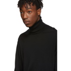 Balenciaga Black and Red Fine Wool Turtleneck