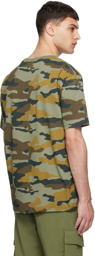 Balmain Khaki Camouflage Vintage T-Shirt
