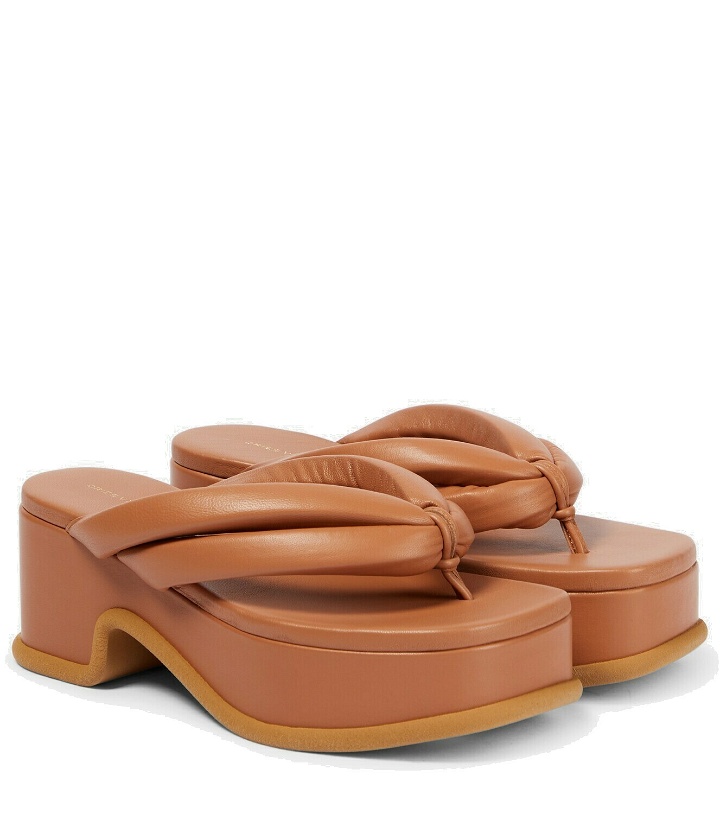 Photo: Dries Van Noten - Leather platform thong sandals
