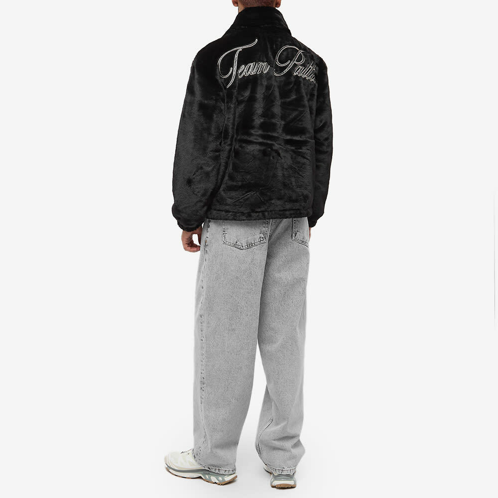 Patta Men's Faux Fur Coach Jacket in Black Patta
