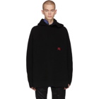 Raf Simons Black Knit Atari Hoodie