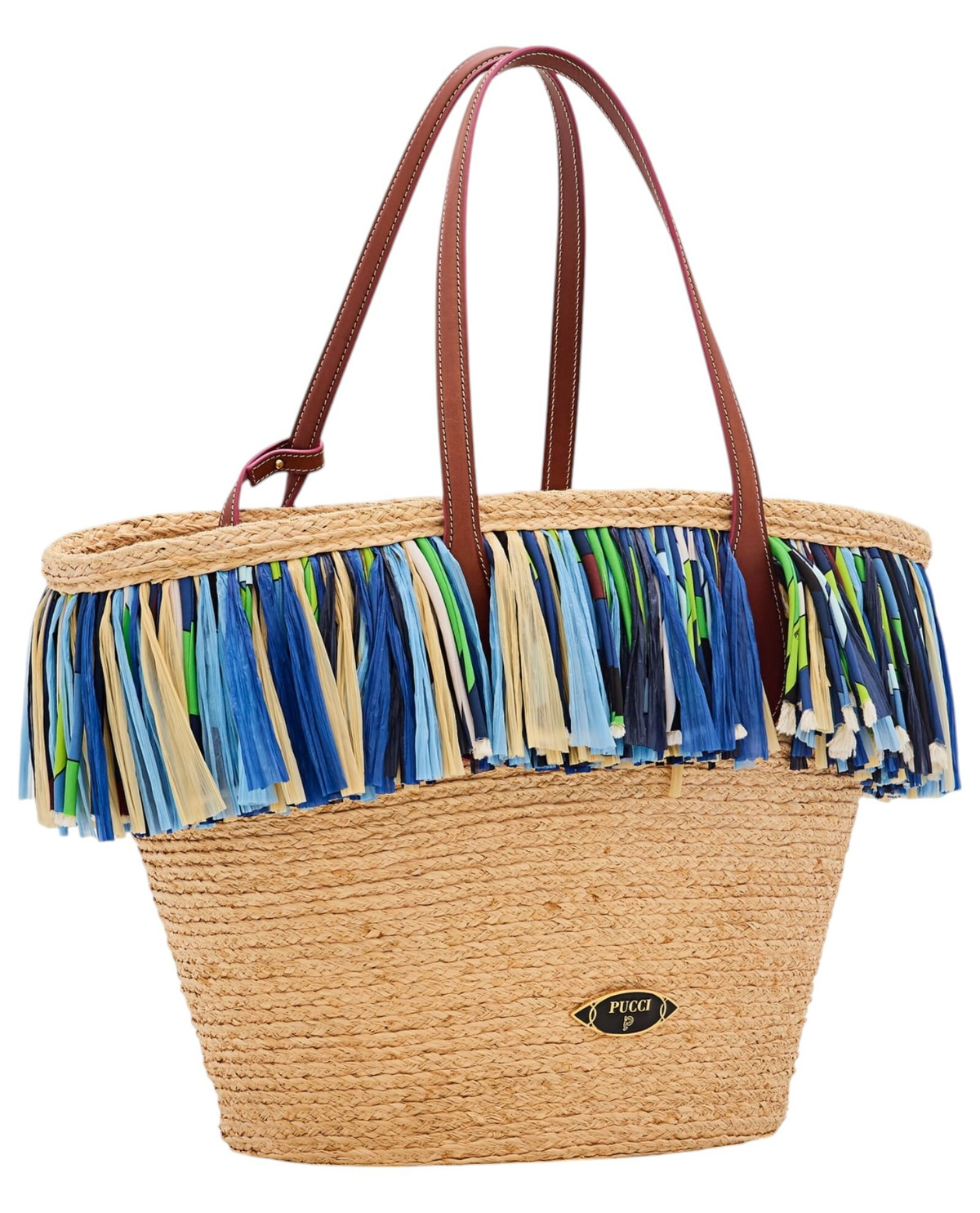 PUCCI Puccinella Straw & Twill Bag Emilio Pucci