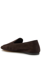 The Row Awar Suede Loafers Brown