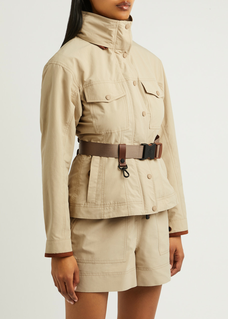Moncler Meyen Belted Shell Jacket Beige Moncler